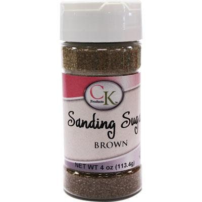 BROWN Sanding Sugar - For Cupcakes, Cakes, Cookies, Parties - 4 oz.