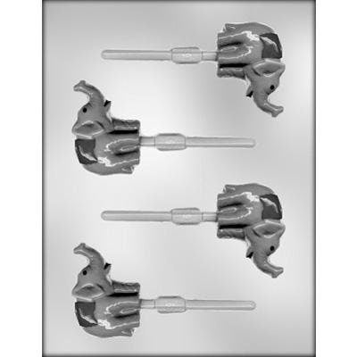 ELEPHANT Sucker Chocolate Candy Mold -- Jungle Zoo Safari Soap