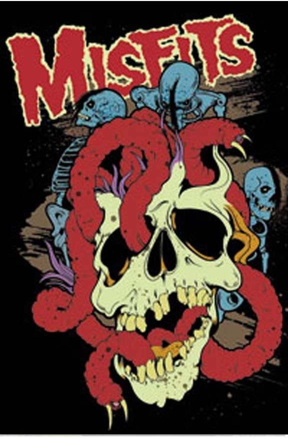MISFITS Worms Magnet for Refrigerators and Lockers - Rock Band