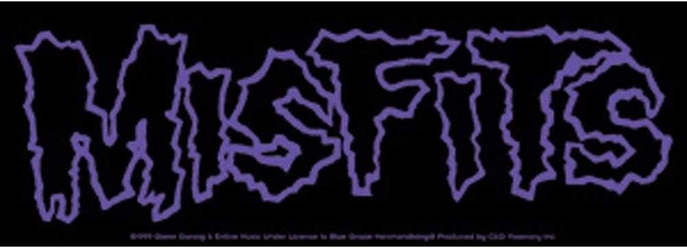 MISFITS Purple on Black Band Logo Sticker Decal - Rock Band