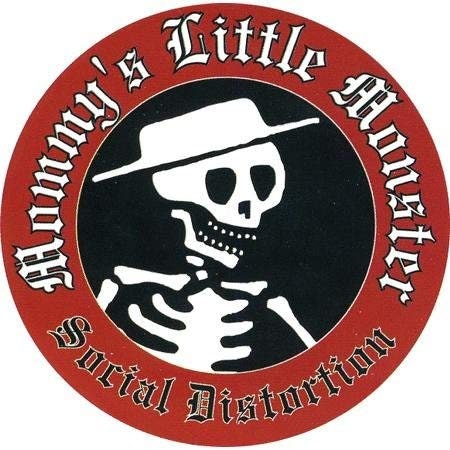 SOCIAL DISTORTION Little Monster Round Sticker Decal - Rock Band