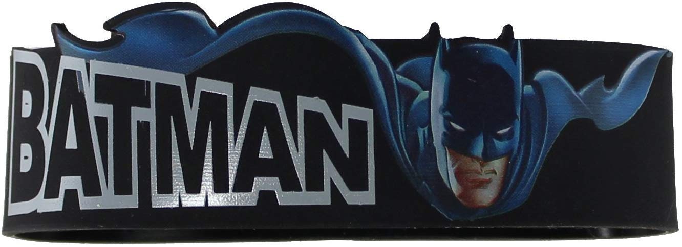 BATMAN Rubber Wristband - Closeup - DC Comics Bracelet