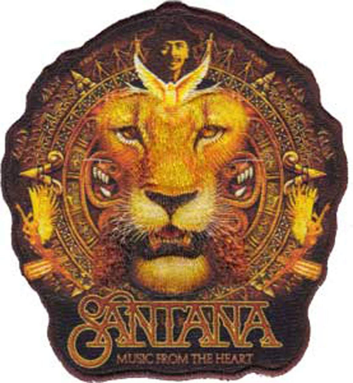 CARLOS SANTANA Lion Patch - Embroidered Rock Band Patch Applique