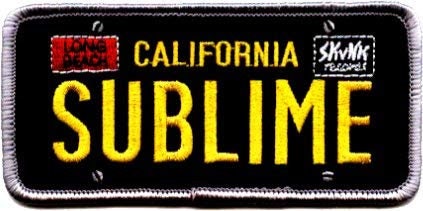SUBLIME License Plate Patch - Embroidered Rock Band Patch Applique