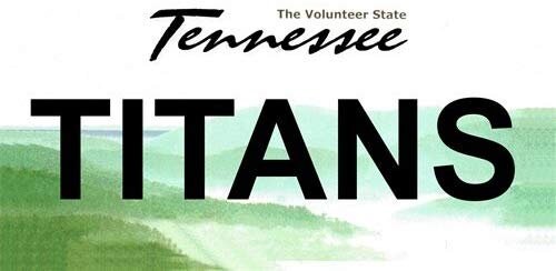TITANS Tennessee State Background Metal License Plate