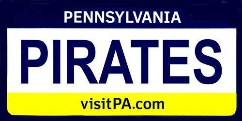 PIRATES Pennsylvania State Background Metal License Plate Craft Supply