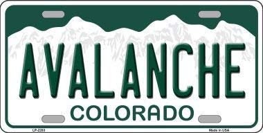 AVALANCHE Colorado State Background Metal License Plate