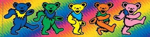 GRATEFUL DEAD Dancing Bears Rock Sticker Decal - Rock Band Craft Supply