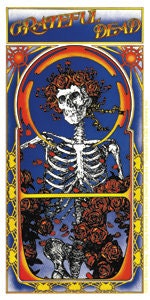 GRATEFUL DEAD Skull and Roses Rock Sticker Decal - Rock Band