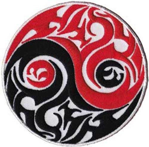 Yin Yang Tribal Patch - Embroidered Patch Applique