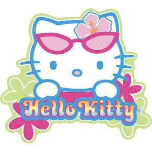 HELLO KITTY Beach Break Sticker Decal Sanrio