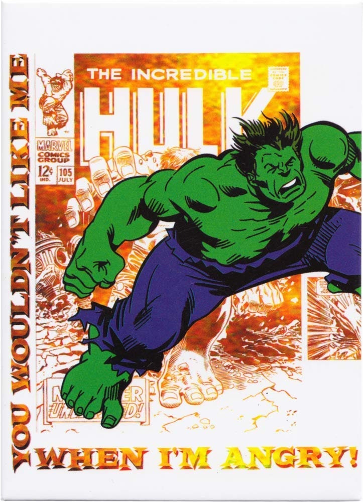 HULK Angry Magnet for Refrigerators and Lockers - Marvel Comics Incredible Hulk Craft Supply