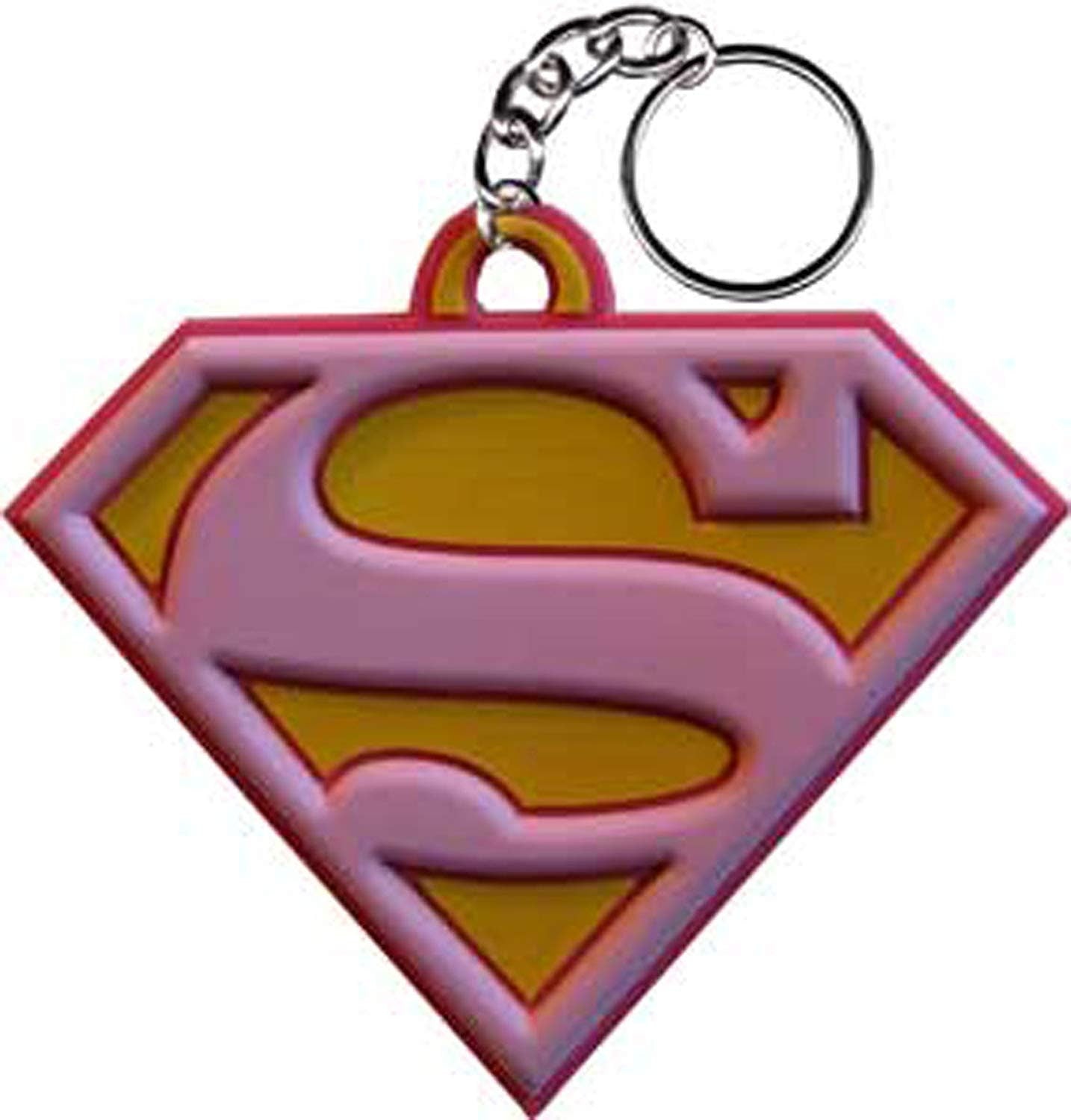SUPERGIRL Rubber Keychain - Classic Logo - DC Comics Superman
