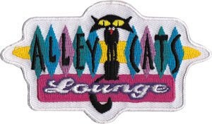 Alley Cat Lounge Sign Vintage Patch - Embroidered Patch Applique