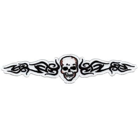 TRIBAL SKULL Logo Tattoo Patch - Skulls Embroidered Patch Applique