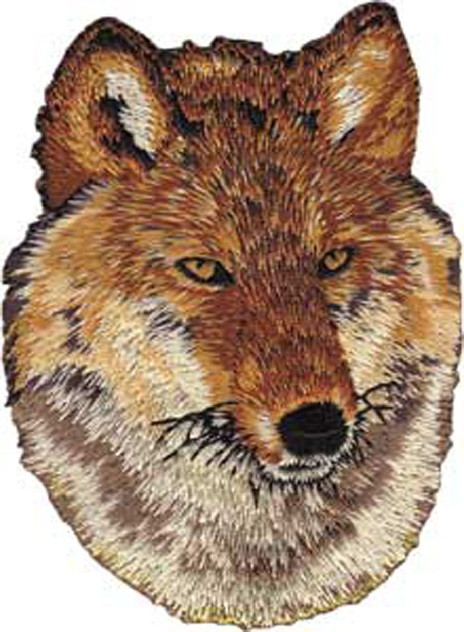 RED WOLF Patch - Wolves Embroidered Patch Applique
