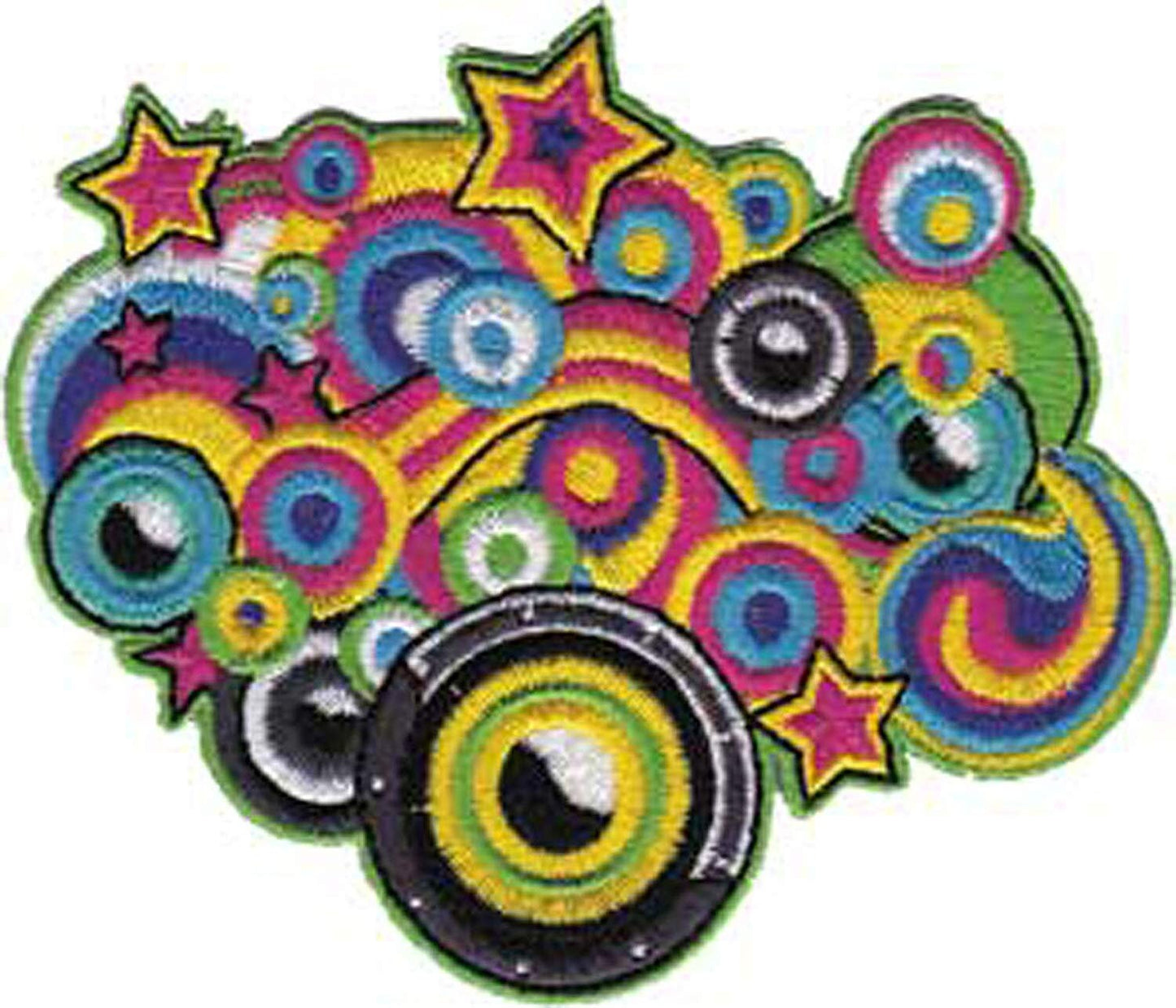 SPEAKERS Swirls Stars Patch - Embroidered Patch Applique