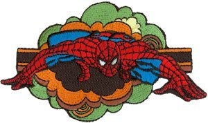 SPIDERMAN Spidey Retro Cloud - Embroidered Marvel Comics Patch Spider-man