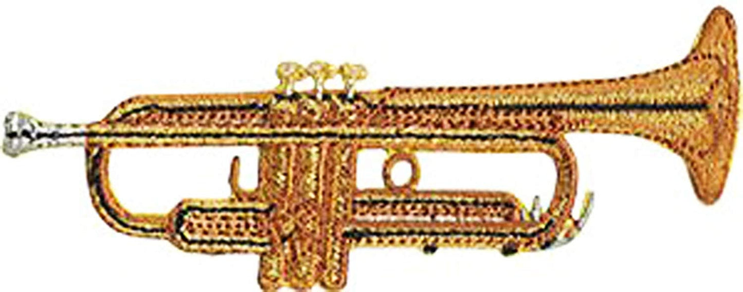 TRUMPET Patch - Musical Instrument Marching Band Embroidered Patch Applique
