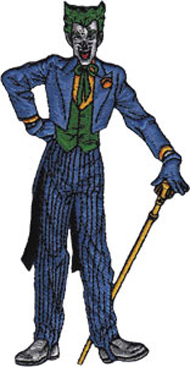 JOKER Standing Patch - Batman DC Comics Embroidered Patch Applique