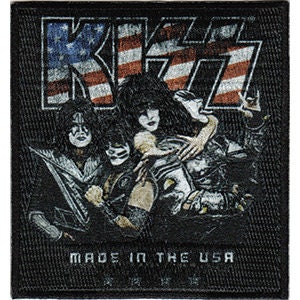 KISS Band Made in the USA Patch - Embroidered Rock Band Patch Applique Craft Supply