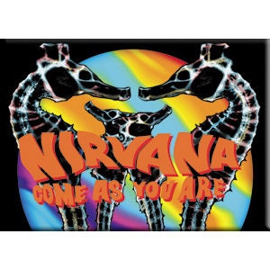 NIRVANA Seahorse Magnet for Refrigerators and Lockers - Nirvana Rock Band