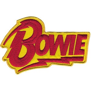 DAVID BOWIE Lightening Logo Patch - Embroidered Rock Band Patch Applique Craft Supply