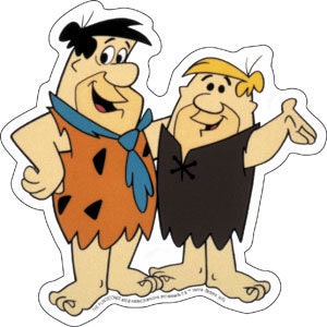 FLINTSTONES Fred & Barney Sticker Decal - Hanna-Barbera Animated Cartoon