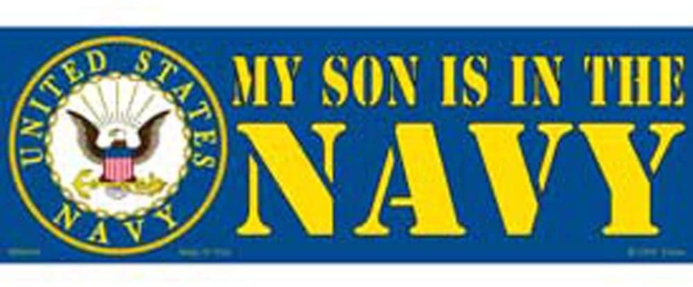 My Son Is In The Navy Bumper Sticker Decal - Veteran Vets Military Navy Marines Army Craft Supply