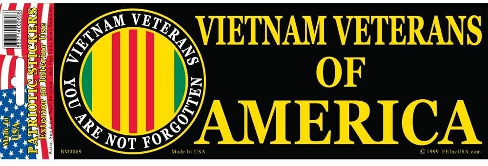 VIETNAM VETERANS Of AMERICA Bumper Sticker Decal - Vietnam Veteran Vets Military Navy Marines Army Air Force