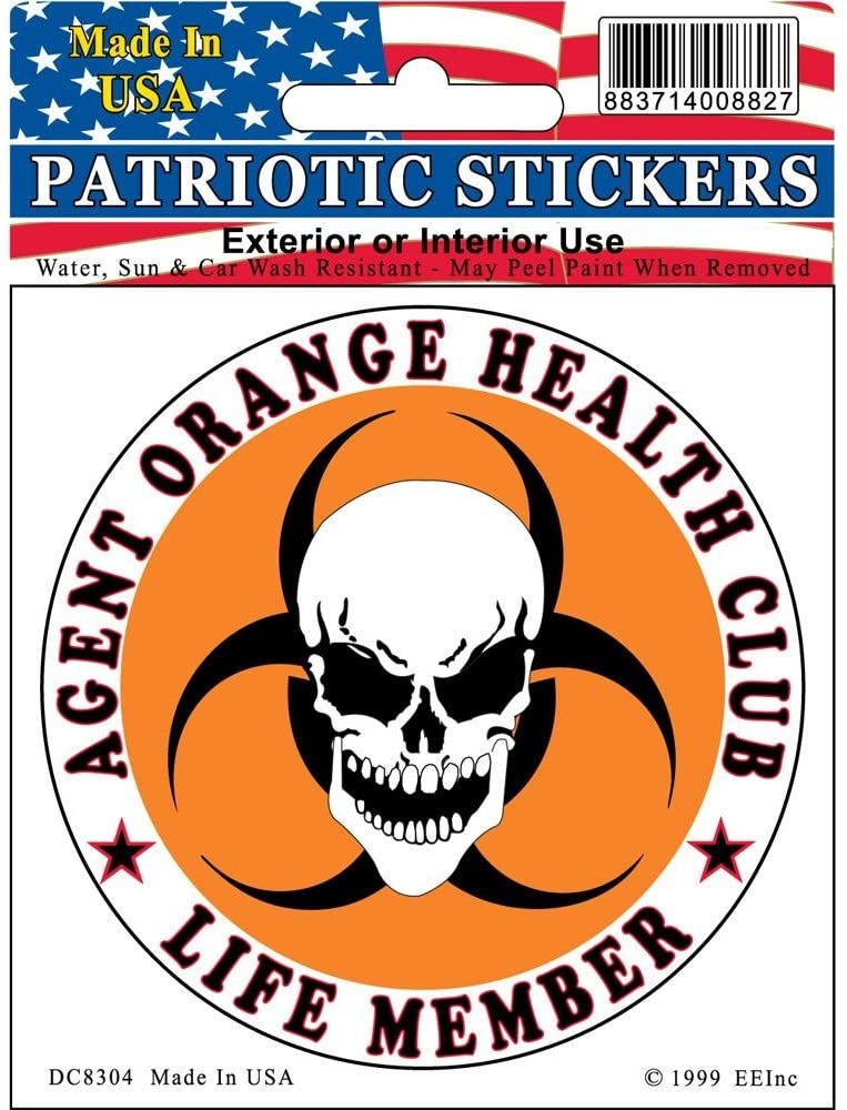 Agent Orange Health Club Life Member Vietnam Sticker Decal - Veteran Vets Military Navy Marines Army Air Force