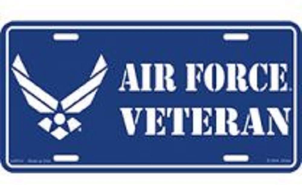 AIR FORCE VETERAN Hap Arnold Wings Metal License Plate - Military Vet Veteran - United States Usaf