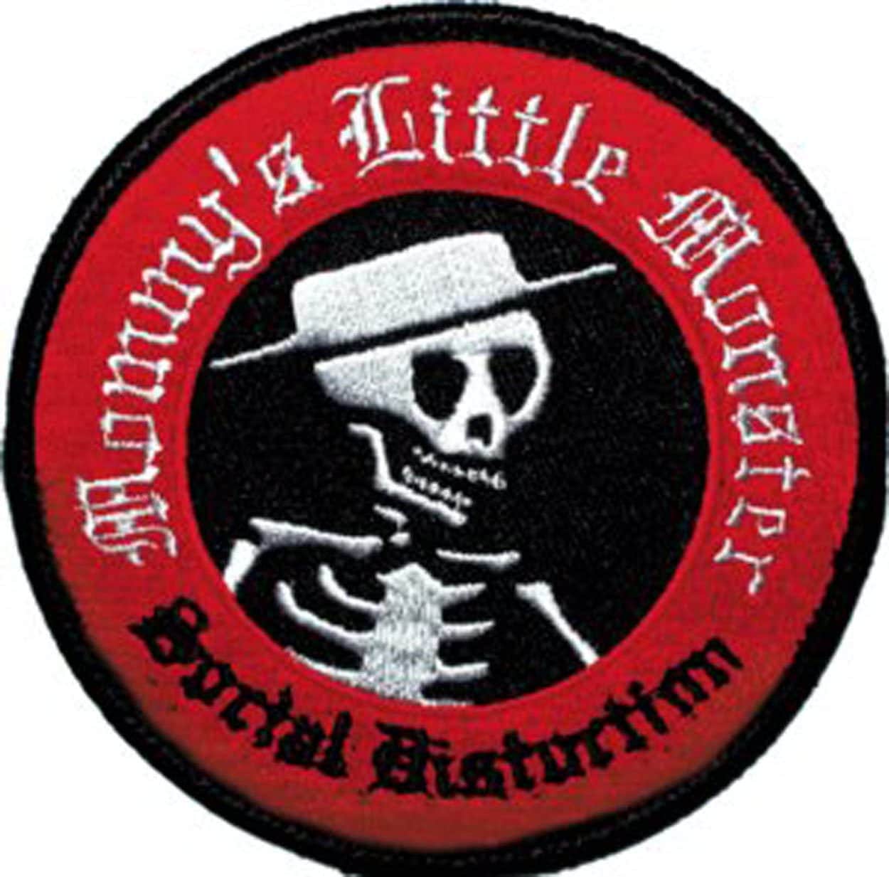 SOCIAL DISTORTION Little Monster Round Patch - Embroidered Rock Band Patch Applique