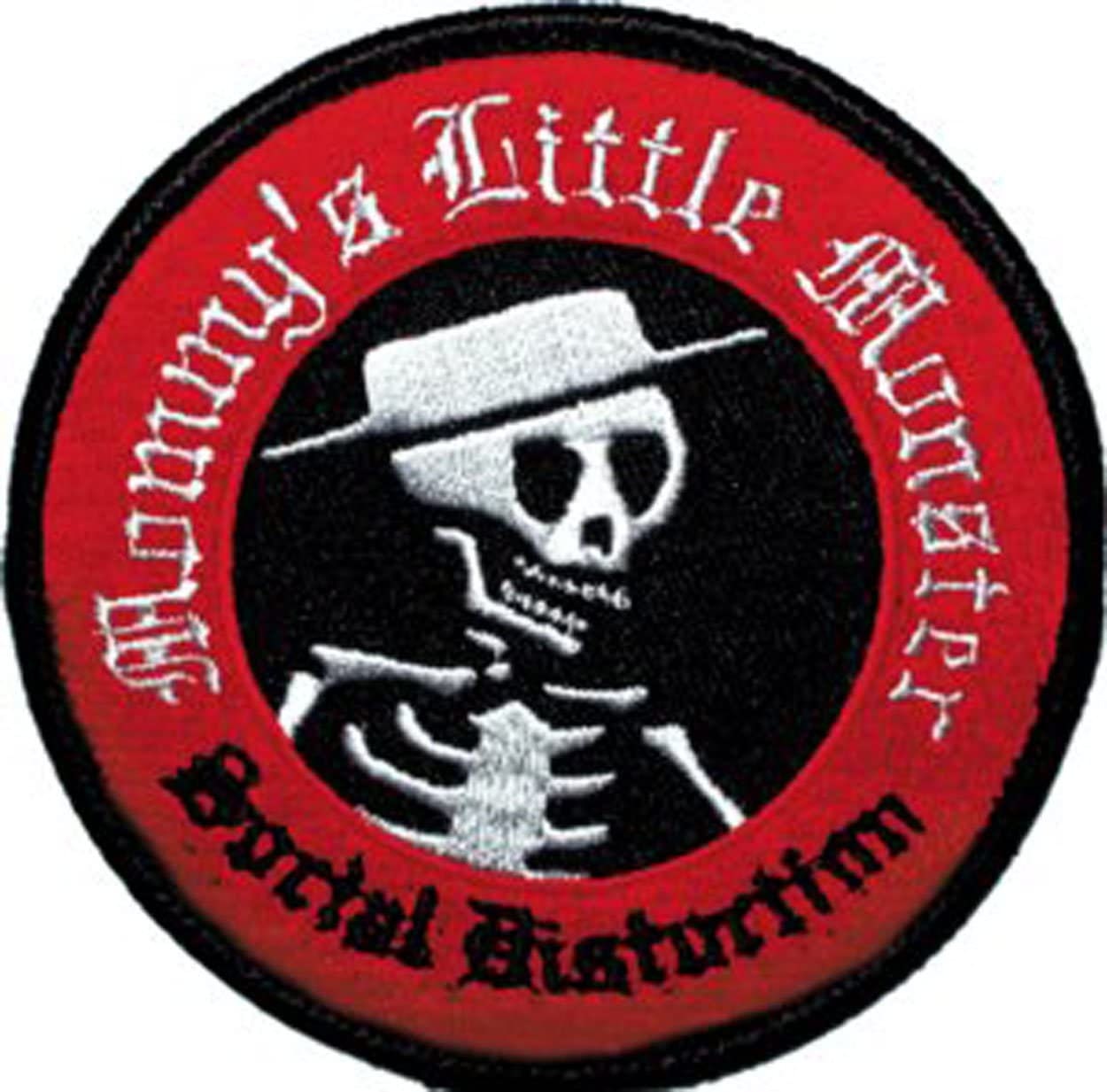 SOCIAL DISTORTION Little Monster Round Patch - Embroidered Rock Band Patch Applique Craft Supply