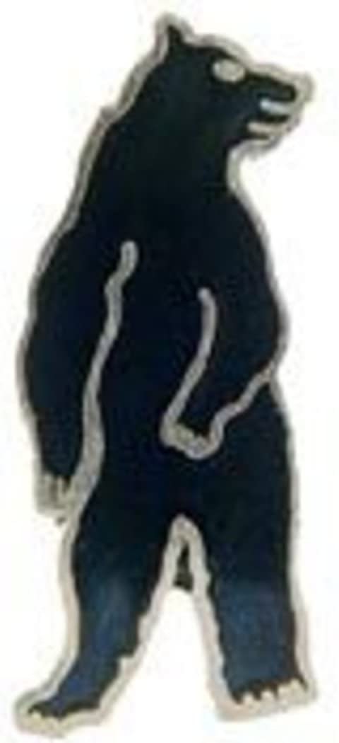 BLACK GRIZZLY BEAR Standing Lapel Pin - Enamel Pin for Backpack Tie Shirt Trading Button Pinback
