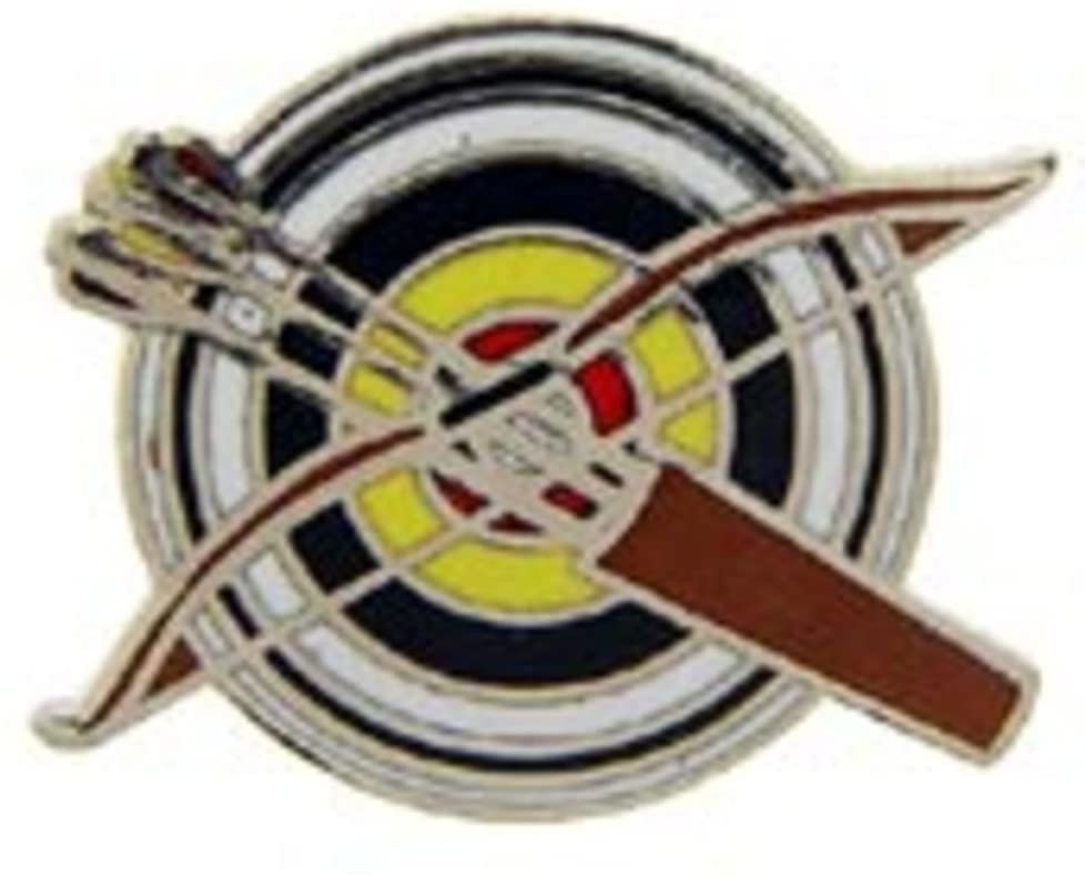 ARCHERY Bow Arrow Bullseye Lapel Pin - Enamel Pin for Backpack Tie Shirt Trading Button Pinback