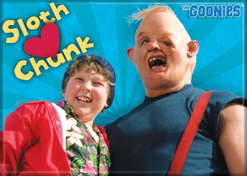 THE GOONIES Sloth Heart Chunk Magnet for Refrigerators and Lockers Sean Astin Steven Spielberg Movie Craft Supply