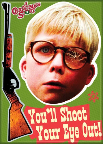 A CHRISTMAS STORY Magnet Ralphie Shoot Eye Out for Refrigerators and Lockers Classic Movie