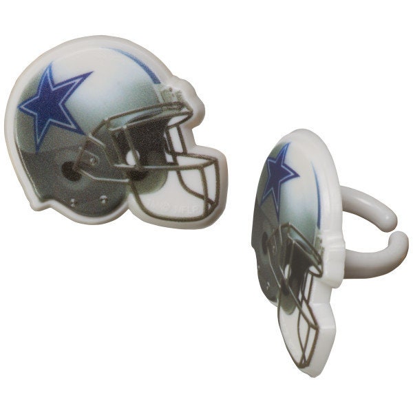 12 DALLAS COWBOYS Cupcake Rings NFL Cake Toppers for Birthday Party Decoration