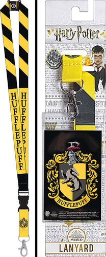 HARRY POTTER Hufflepuff Reversible Lanyard with Detachable Buckle and ID Holder