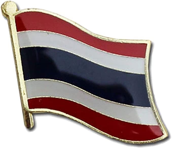 THAILAND World National Flag Lapel Pin - Enamel Pin for Backpack Tie Shirt Trading Button Pinback