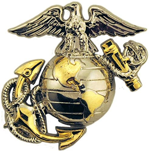 USMC MARINES Emblem Military Lapel Pin - Enamel Pin for Backpack Tie Shirt Trading Button Pinback