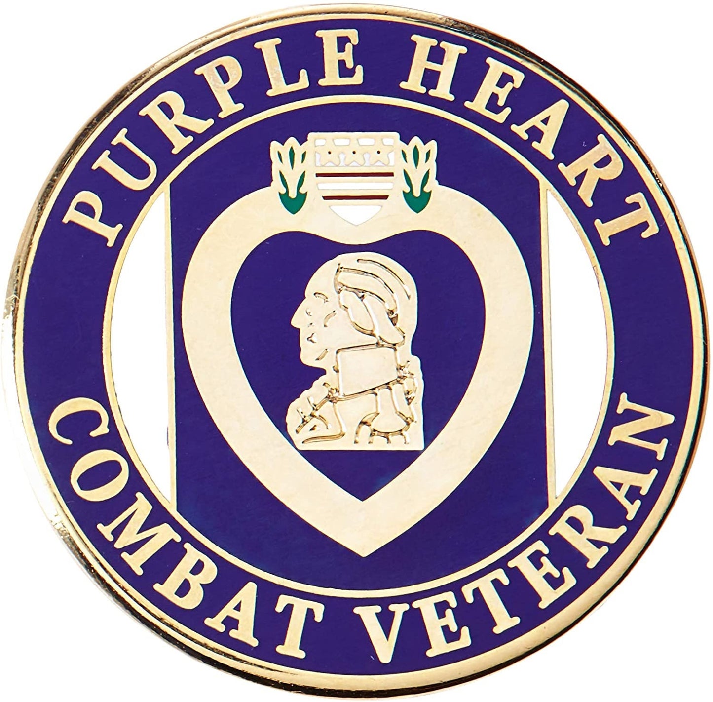PURPLE HEART Combat Veteran Military Lapel Pin - Enamel Pin for Backpack Tie Shirt Trading Button Pinback