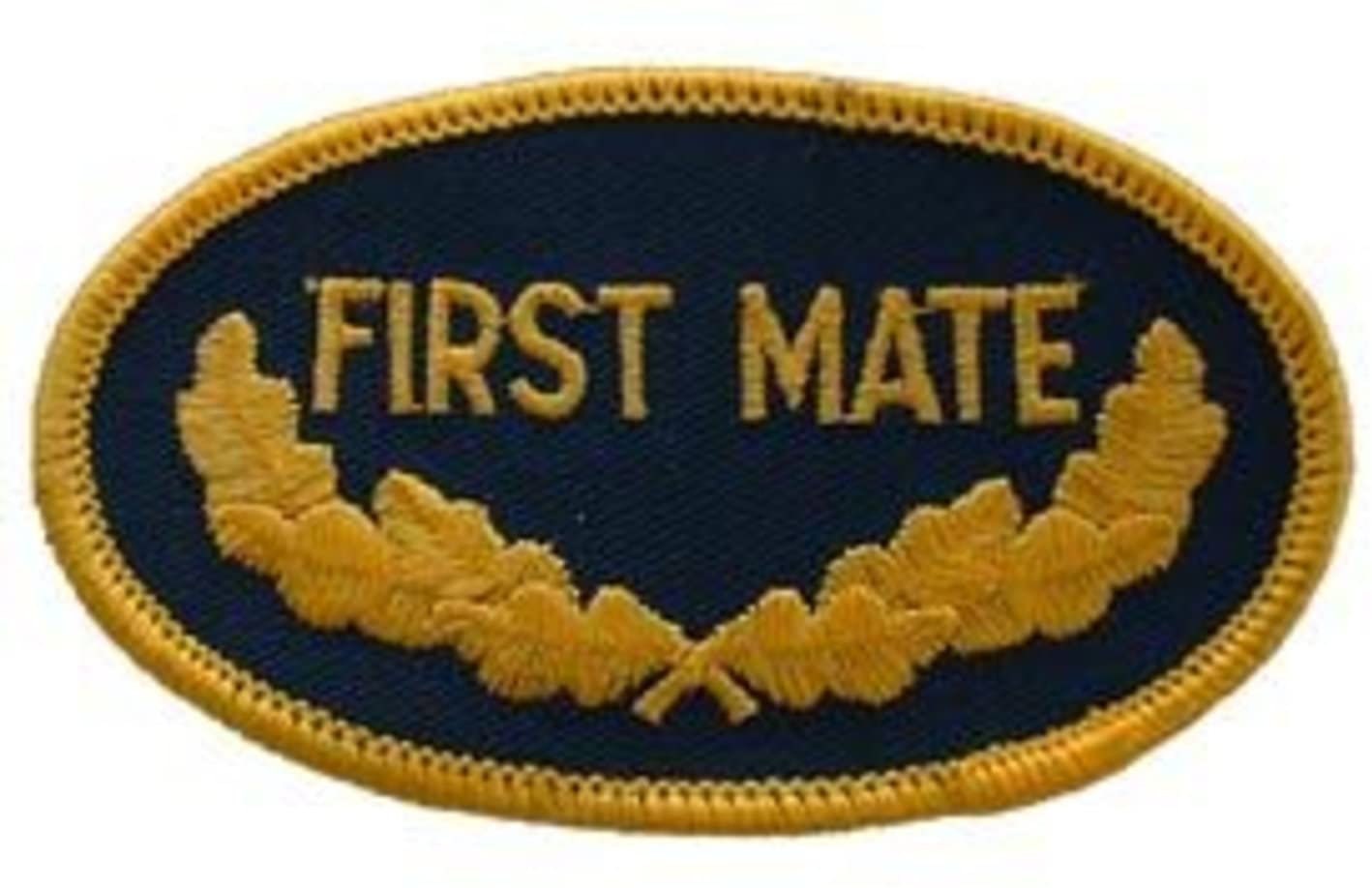 US NAVY First Mate Oval Embroidered Patch Applique - USN Seals United States Military Craft Supply