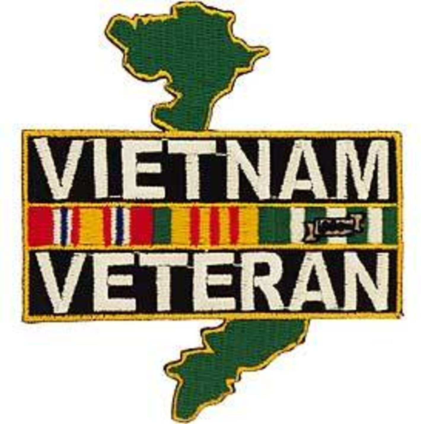 VIETNAM VETERAN War Ribbon Military Embroidered Patch Applique