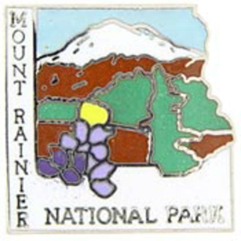 MOUNT RAINER National Park Lapel Pin - Enamel Pin for Backpack Tie Shirt Trading Button Pinback