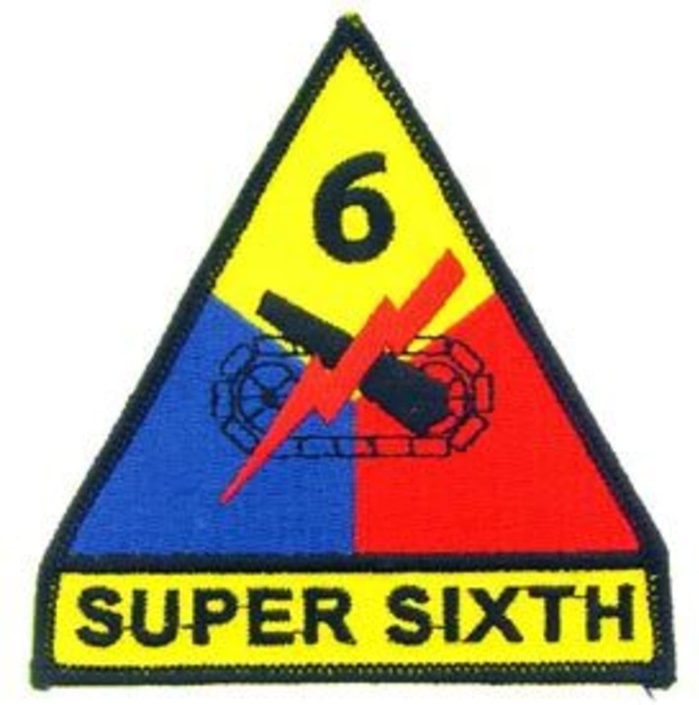 US ARMY 6th Armored Division Super Sixth Military Embroidered Patch Applique