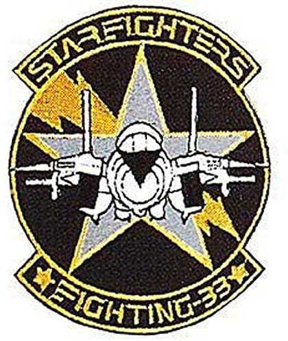 US NAVY Starfighters Fighter Plane 33 Fighter & Attack Squadron VF-33 Embroidered Patch Applique - Usn Seals United States Military