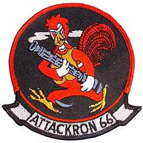 US NAVY Attackron 66 Attack Squardron VA-66 Waldos Rooster Embroidered Patch Applique - Usn Seals United States Military Craft Supply