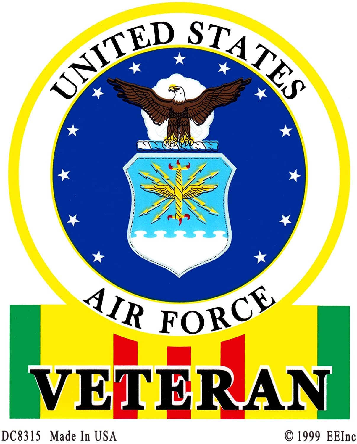 United States Air Force Vietnam Veteran Sticker Decal - Veteran Vets Military Navy Marines Army Air Force